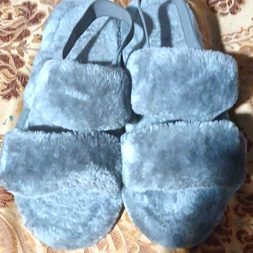 Gray slippers
